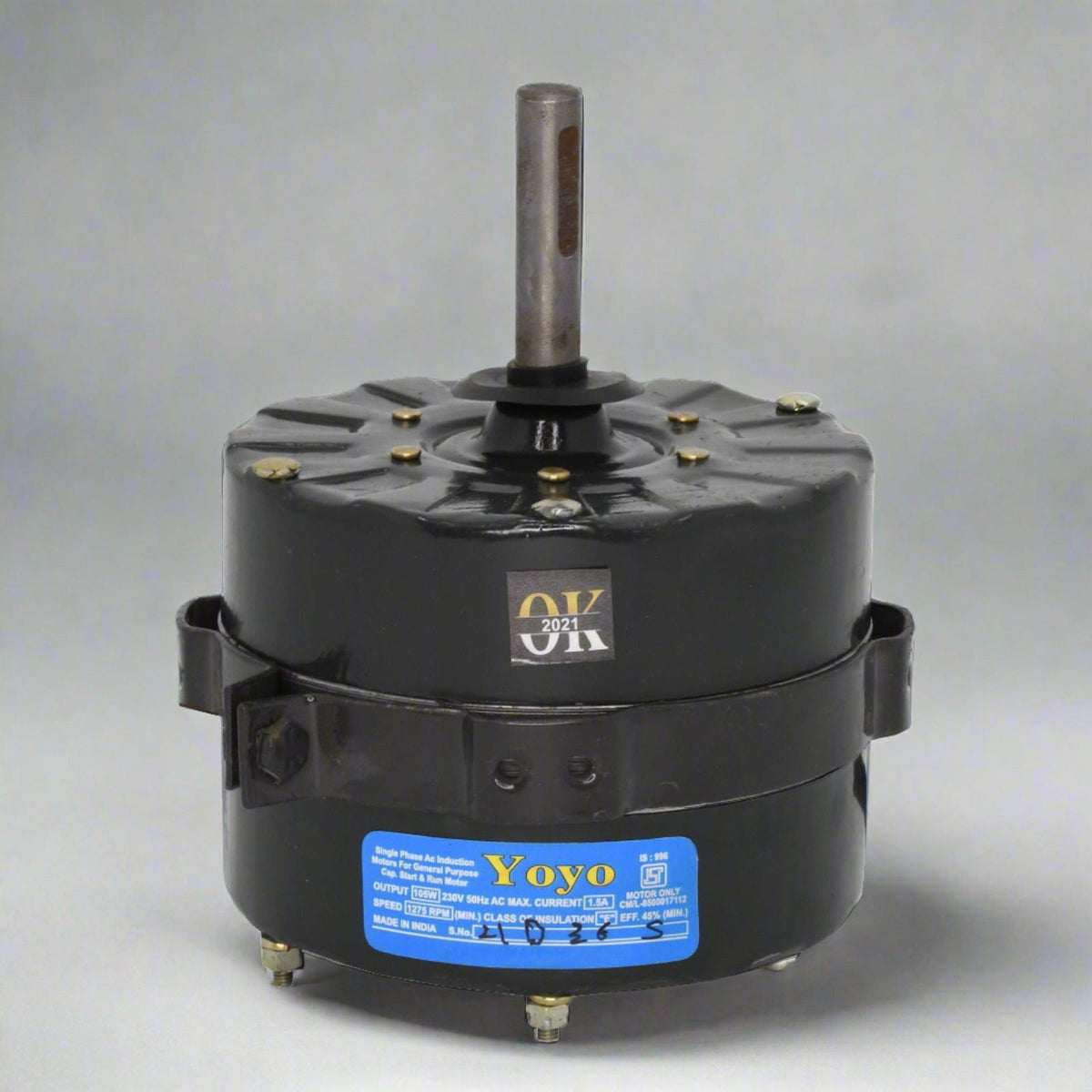 Cooler Motor 18 inch, 1 inch Startor - Spare King