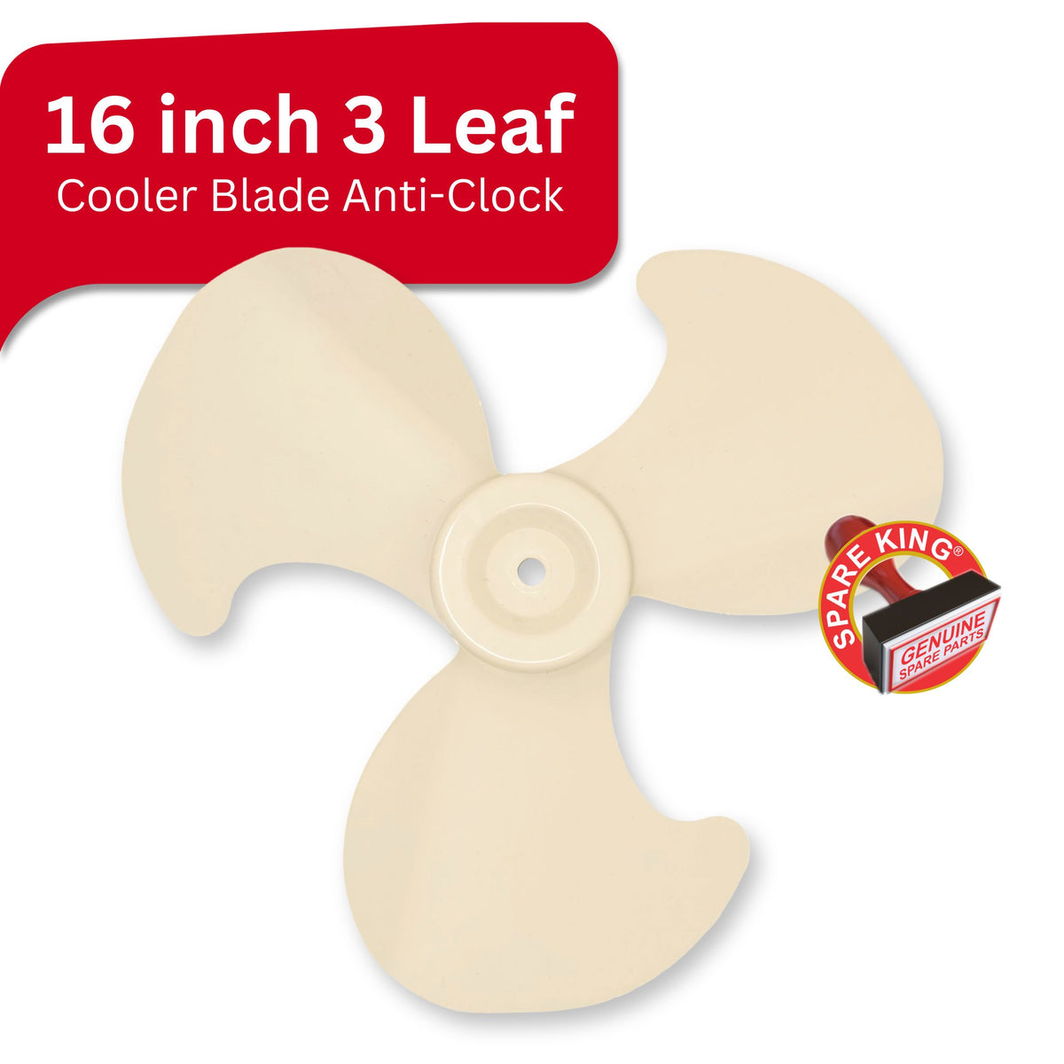 16" 3 Leaf Anti-Clock Cooler Blade ABS - Spare King