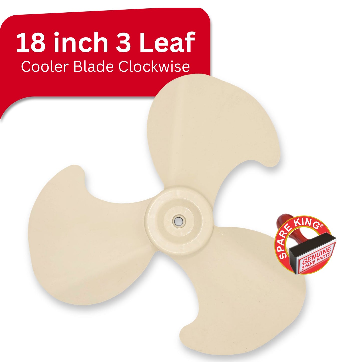 18" 3 leaf Clockwise Cooler Blade ABS