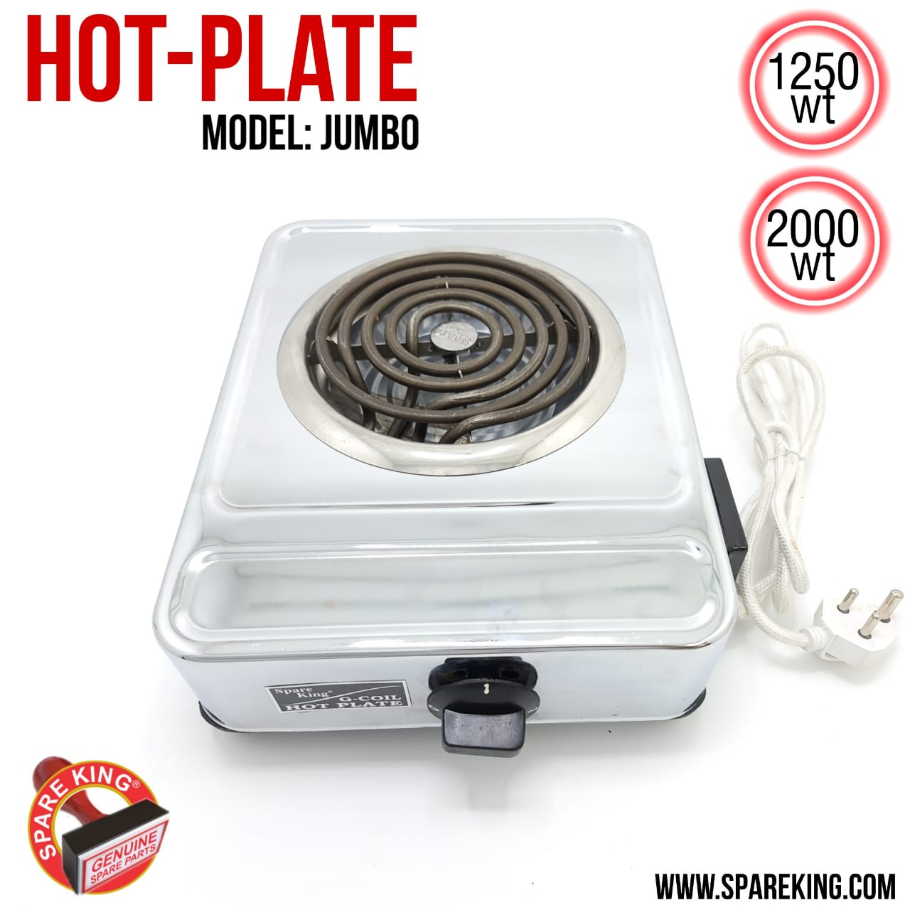 Hot Plate Model: Jumbo 2000wt